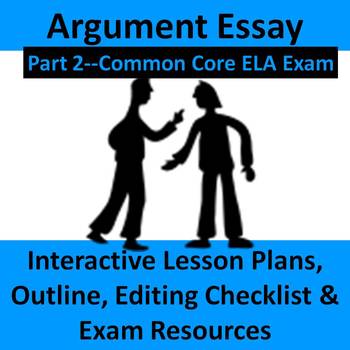 Preview of Part 2--ELA Common Core Regents--Argumentative Essay Lessons, Outline, & Editing