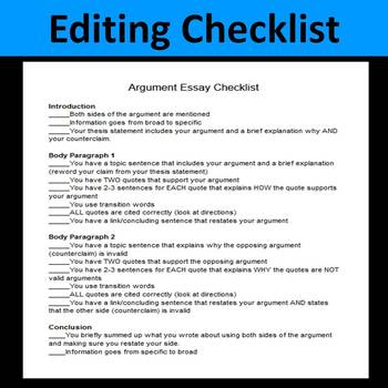 ela regents argument essay outline