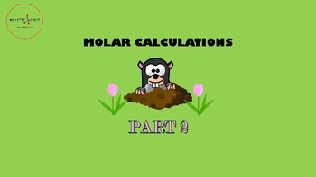 Preview of Part 2 - Molar Calculations Worksheet with Answers