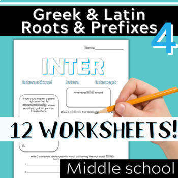 Preview of Part 4: Greek & Latin Root Words and Prefixes- Printable Worksheets + Quiz