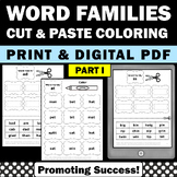 Kindergarten Word Family Worksheets Word Families Phonics 