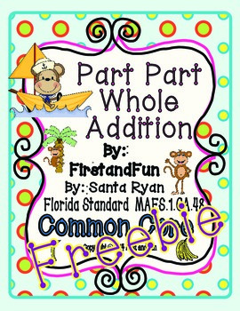 Preview of Part Part Whole Addition Pack Envision First Grade Math Freebie