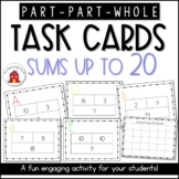 Part Part Whole Task Cards Sums to 20