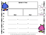 Part Part Whole Fact Families Board and Activity Sheet