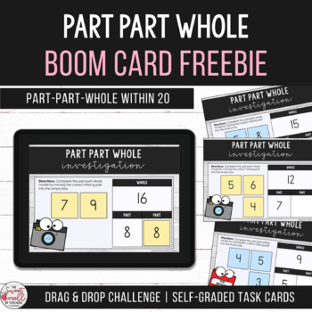 Preview of Part Part Whole - Find the Missing Part Remote Learning Digital Boom Cards