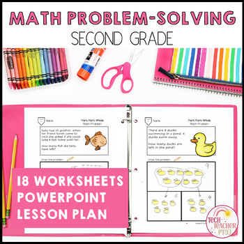 Preview of 2nd Grade Math Word Problems Part Part Whole Worksheets and PowerPoint