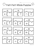 Part-Part-Whole Puzzle Pack! Math Practice Worksheets --3 