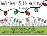 Part-Part-Whole Winter Themed Add/Subtract Word Problem Ta