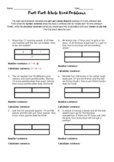 Part-Part-Whole Word Problems Worksheets