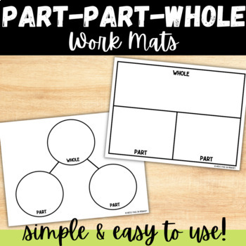 Preview of Part-Part-Whole Work Mats | Simple Work Mats for Addition & Subtraction