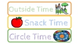 Part-Time Preschool Rainbow Theme Visual Schedule