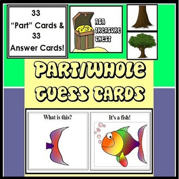 Preview of Part Whole Guessing Cards Part-Whole Autism ABA Therapy DTT