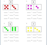 Part-Whole Worksheet for Writing Addition and Subtraction 