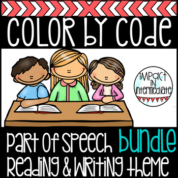 Preview of Part of Speech Color By Code Reading & Writing Bundle