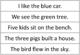 Part of Speech - Sentence Strips (Set 1)