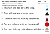 Part of Speech with Montessori Symbols - Test 2