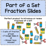Part of a Set Fractions - Digital Task Cards