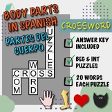 Partes del Cuerpo (Body Parts) - Spanish Crossword Puzzle 