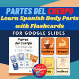 Partes del Cuerpo - Spanish Words Flash Cards for Google Slides