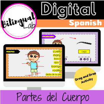 Preview of Partes del cuerpo Google Classroom activity- Distance Learning