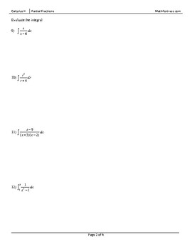 partial fractions homework