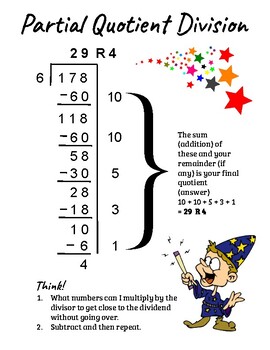 partial quotient anchor chart long division by stephanie