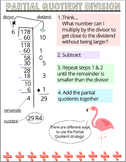 Partial Quotient Division Anchor Chart - One Digit & Multi