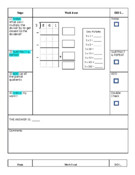 division partial quotients worksheets teaching resources tpt