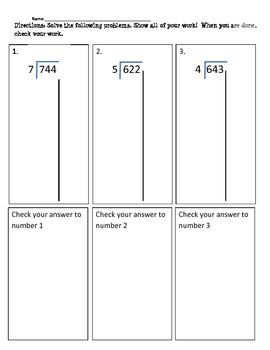 partial quotients complete and check by heather fischer tpt