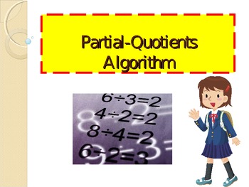 Preview of Partial Quotients Division Algorithm Tutorial PowerPoint