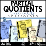 Partial Quotients Division Task Cards and Game | Scaffolded