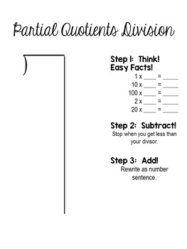 partial quotients division single digit divisors by elementary polka dots