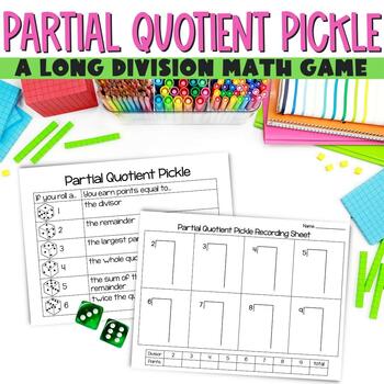Preview of Partial Quotients Long Division Math Game - Practice, Review, & Centers Activity