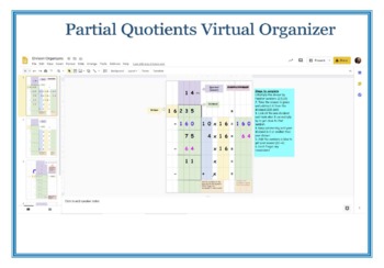 Preview of Partial Quotients Organizers for Google Slides