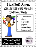 Partial Sum Double Digit Addition Word Problem Pack!