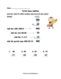 Partial Sums Addition Worksheets | Teachers Pay Teachers