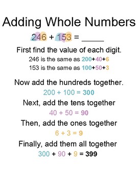 Preview of Adding Three Digit Numbers