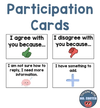 Preview of Participation Cards