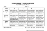 Participation Rubric for Literacy Centers