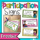Participation Signs FREEBIE: Checking for Understanding