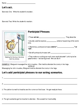 Participle Phrases Worksheet With Answers - Lilianaescaner