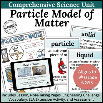 Preview of Particle Model of Matter Science Unit 5-PS1-1 | Includes Visual Notes & Lesson