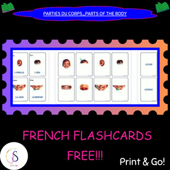 Preview of Parties du Corps - Parts of the Body Flashcards (English-French)