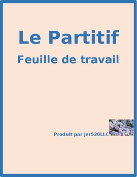 Preview of Partitif (French Partitive Article) Worksheet 1