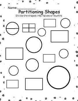 Preview of Partition Circles and Rectangles FREEBIE!!!!!