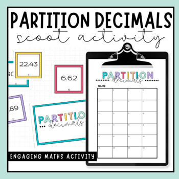 Preview of Partition Decimals Scoot Activity
