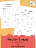 Partition Shapes Practice (Fractions Activity for Third Grade)