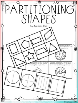 Preview of Partitioning 2D Shapes, Math Shape Skills,Whole Group, Small Group Learning 