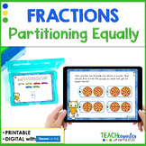 Partitioning Fractions Equal Shares Printable and BOOM Tas