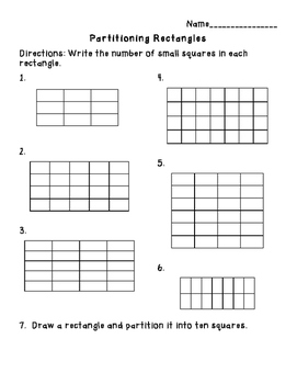 Partitioning Rectangles Practice by Homeschool of Love Resources